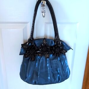 Elegant Blue Floral Women's Bag